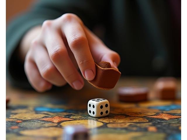 Χέρι ανακινεί κύπελλο με ζάρια, υποδηλώνοντας παιχνίδια στρατηγικής