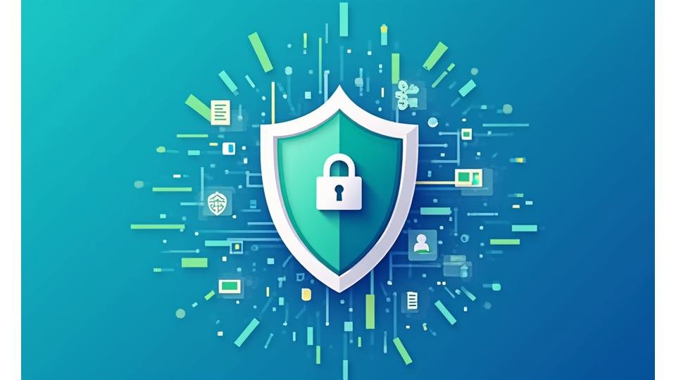 Εικονίδιο GDPR με προστατευτική ασπίδα, ψηφιακή ασφάλεια και δεδομένα
